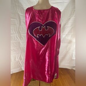 Six Flags Vibrant Pink Superhero Cape with Heart Design